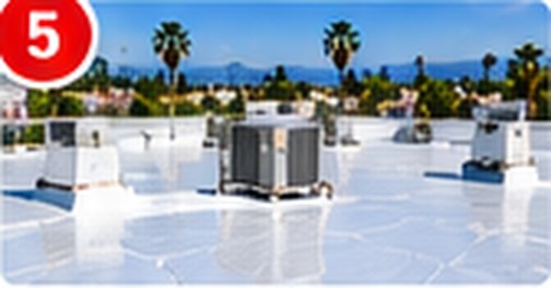 Finished white reflective roof coating
