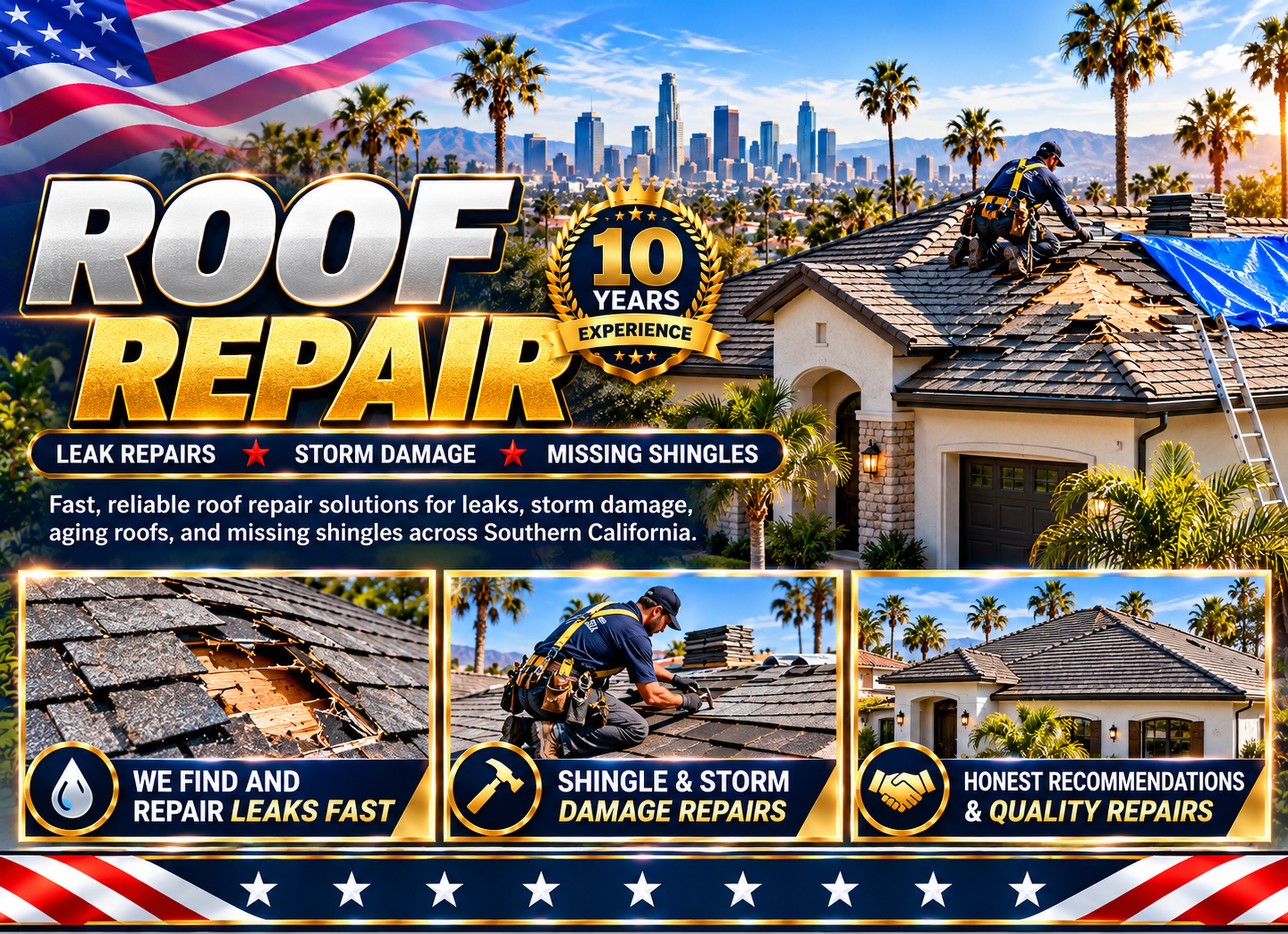 Roof repair in Dogpatch &mdash; leak repairs, storm damage and missing shingles