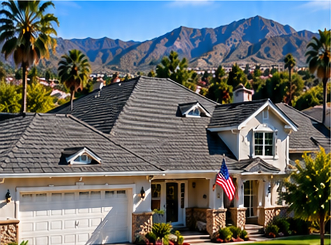 Sunland home with a new architectural shingle roof &mdash; Shingle Roofing Sunland