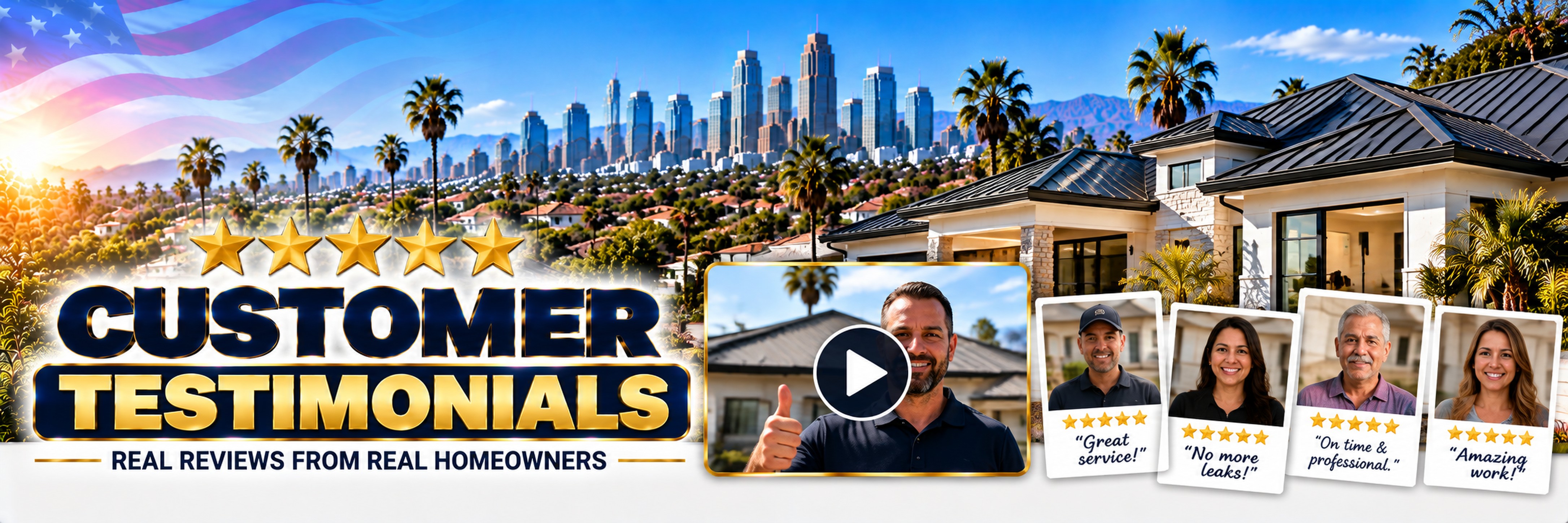 Customer video testimonials from Sunland homeowners &mdash; Sunland Roofing