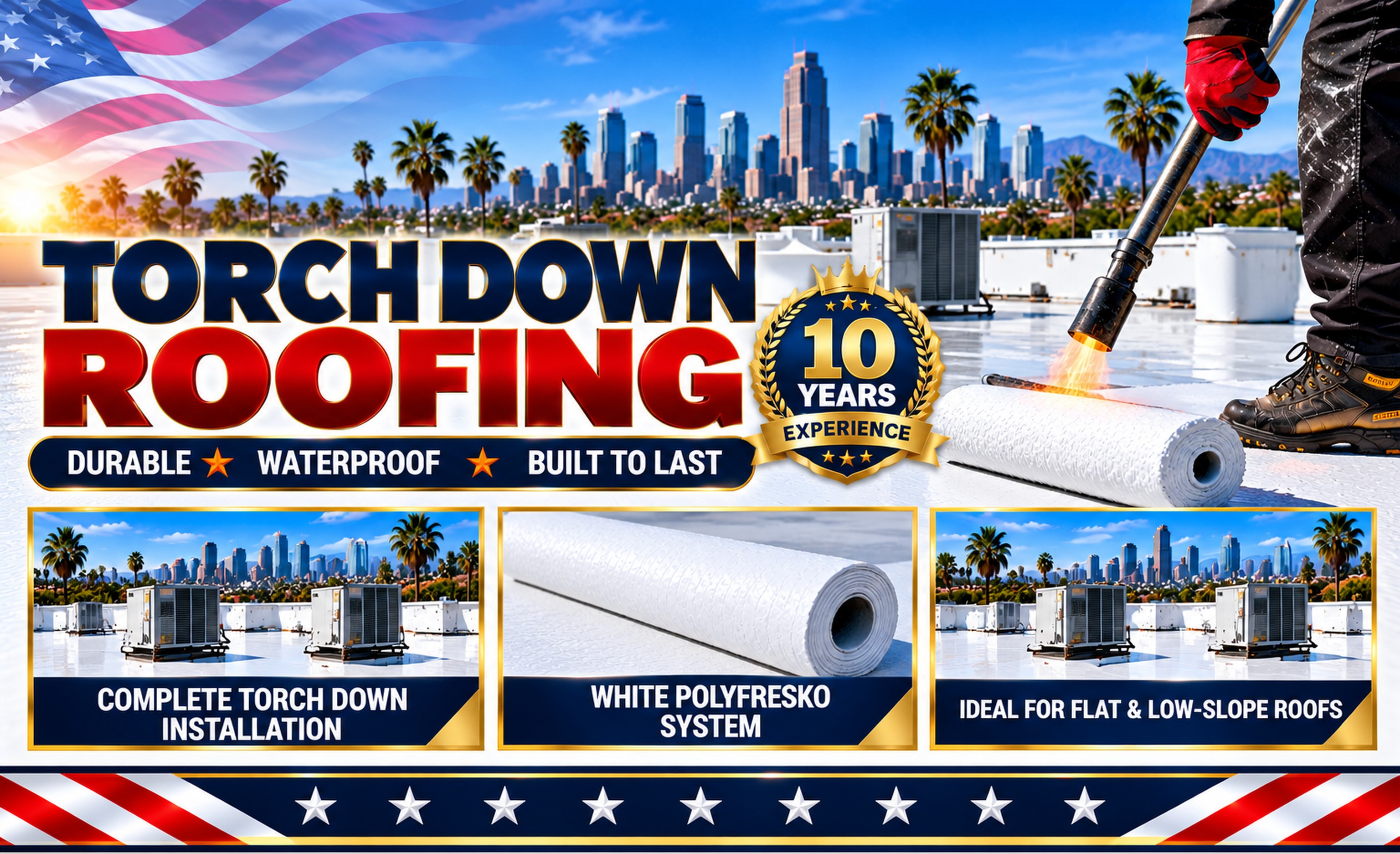 Torch down roofing &mdash; durable, waterproof, built to last &mdash; Rancho Santa Fe Roofing
